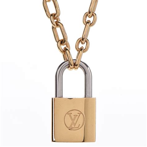 lv lock pendant|14k Louis Vuitton necklace.